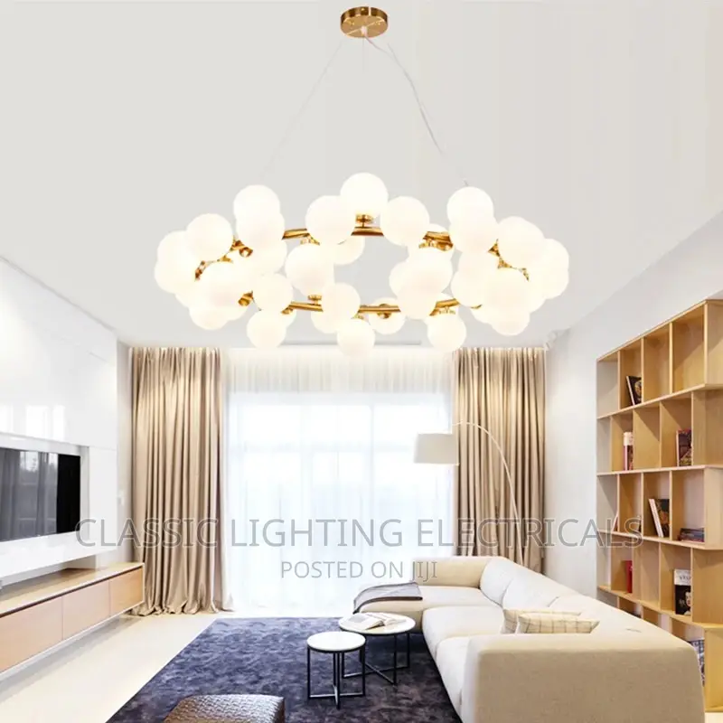 Led Chandelier Glass Ball Lamp Ceiling Fixtures