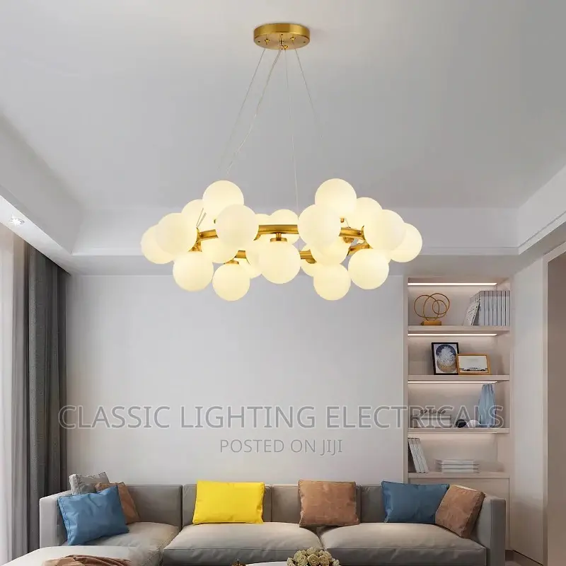 Led Chandelier Glass Ball Lamp Ceiling Fixtures