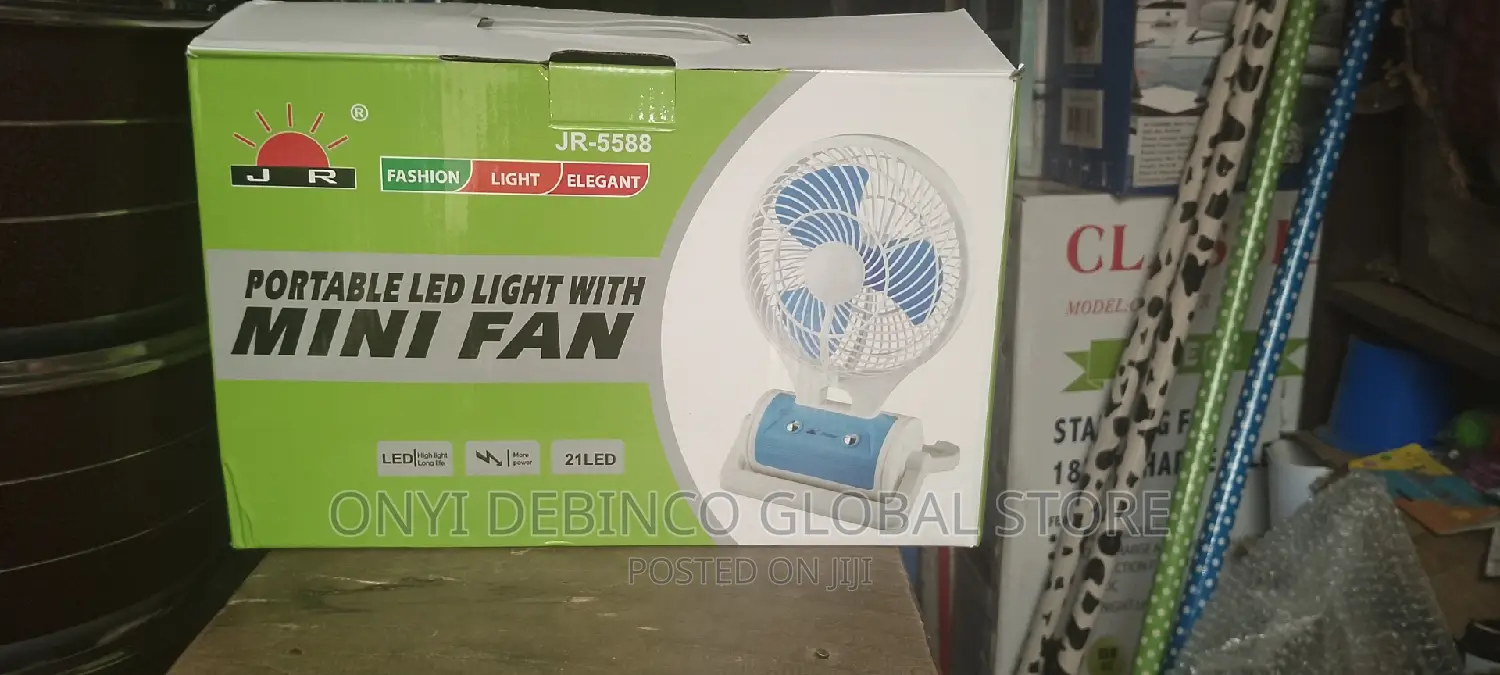 JR Jewelry Mini Rechargeable Fan With Led Light - Jr-5580