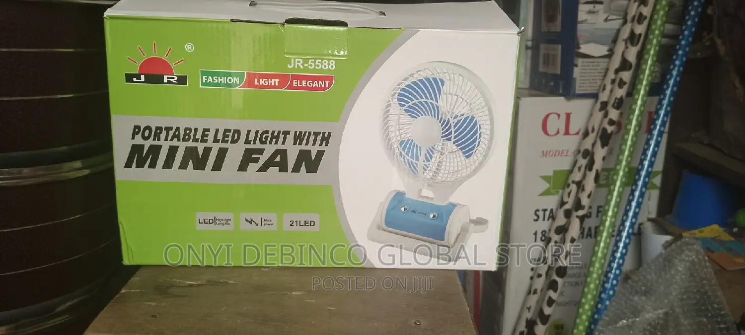 JR Jewelry Mini Rechargeable Fan With Led Light - Jr-5580