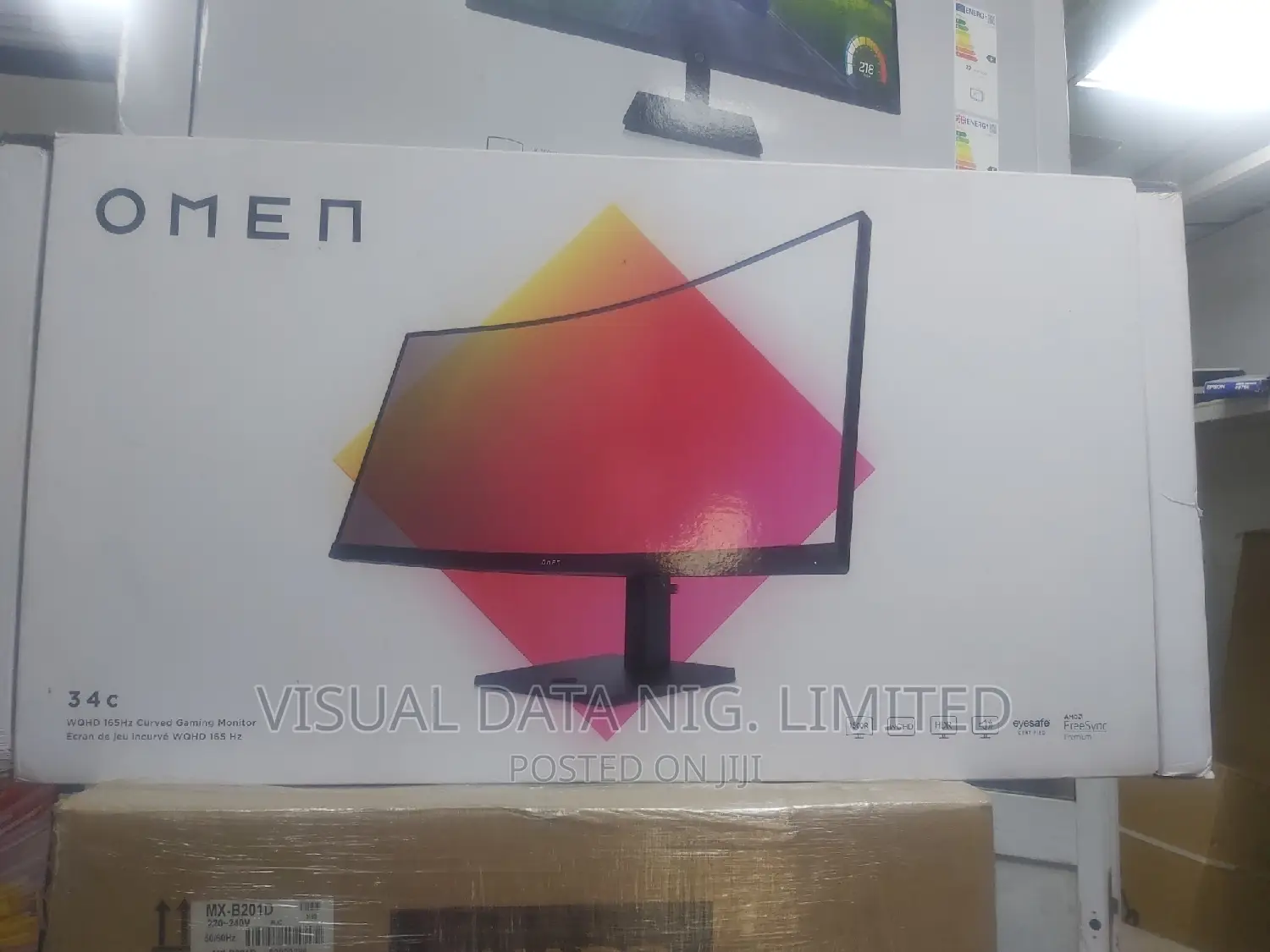 OMEN by HP 34 Inch WQHD 165hz Curved Gaming Monitor - OMEN