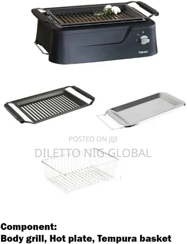 Tokebi Japanese Smokeless Electric BBQ Grill Frying Pan