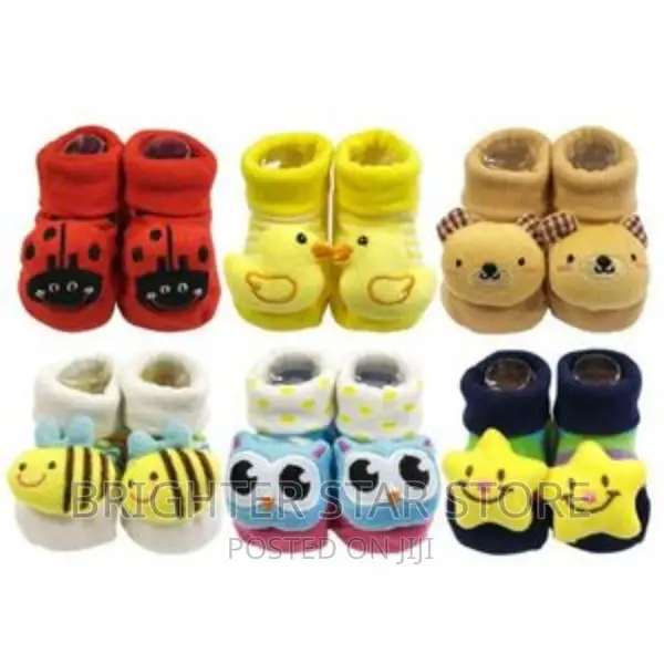 6 Pairs Baby Booties Shoe Socks