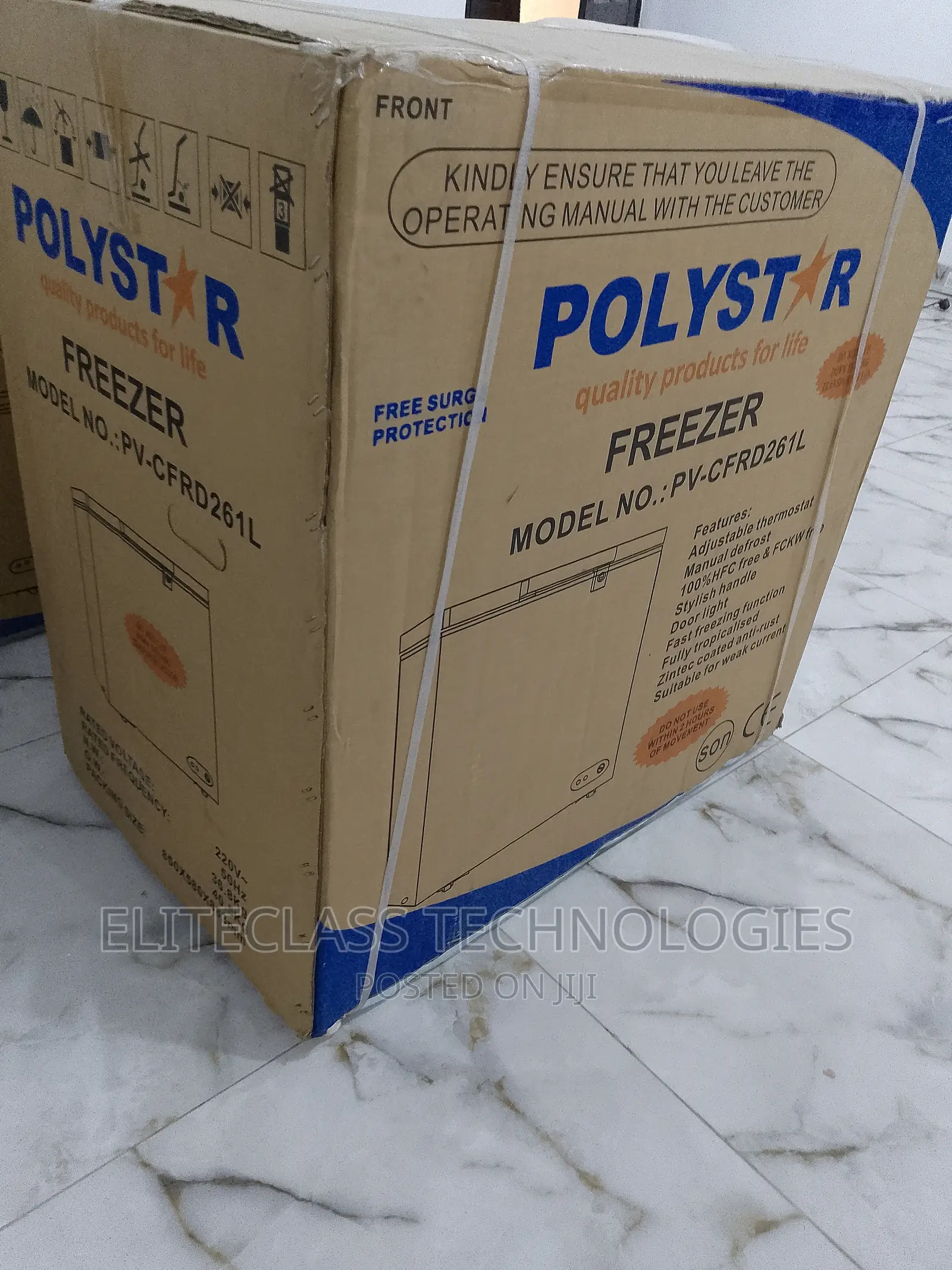 Polystar Chest Freezer Anti-Rust Cabinet (Pv-Cfrd261) - 261L