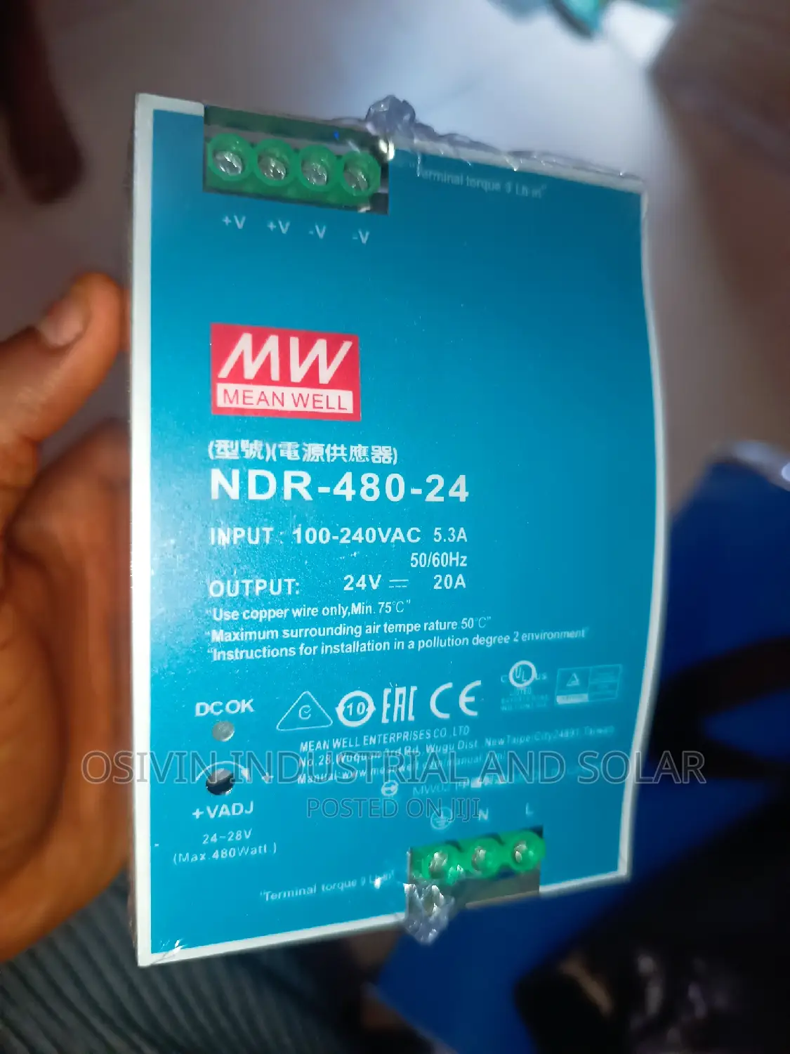NDR-480-24 Original Power Supply 20a 24v