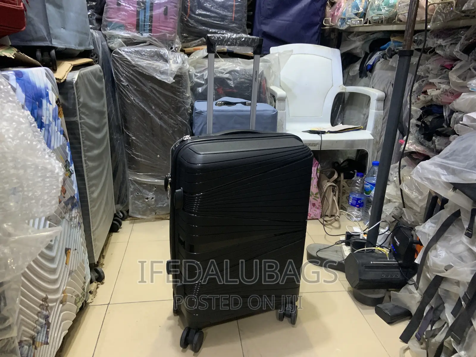 Small Size Black Unbreakable Elastic Travel Luggage