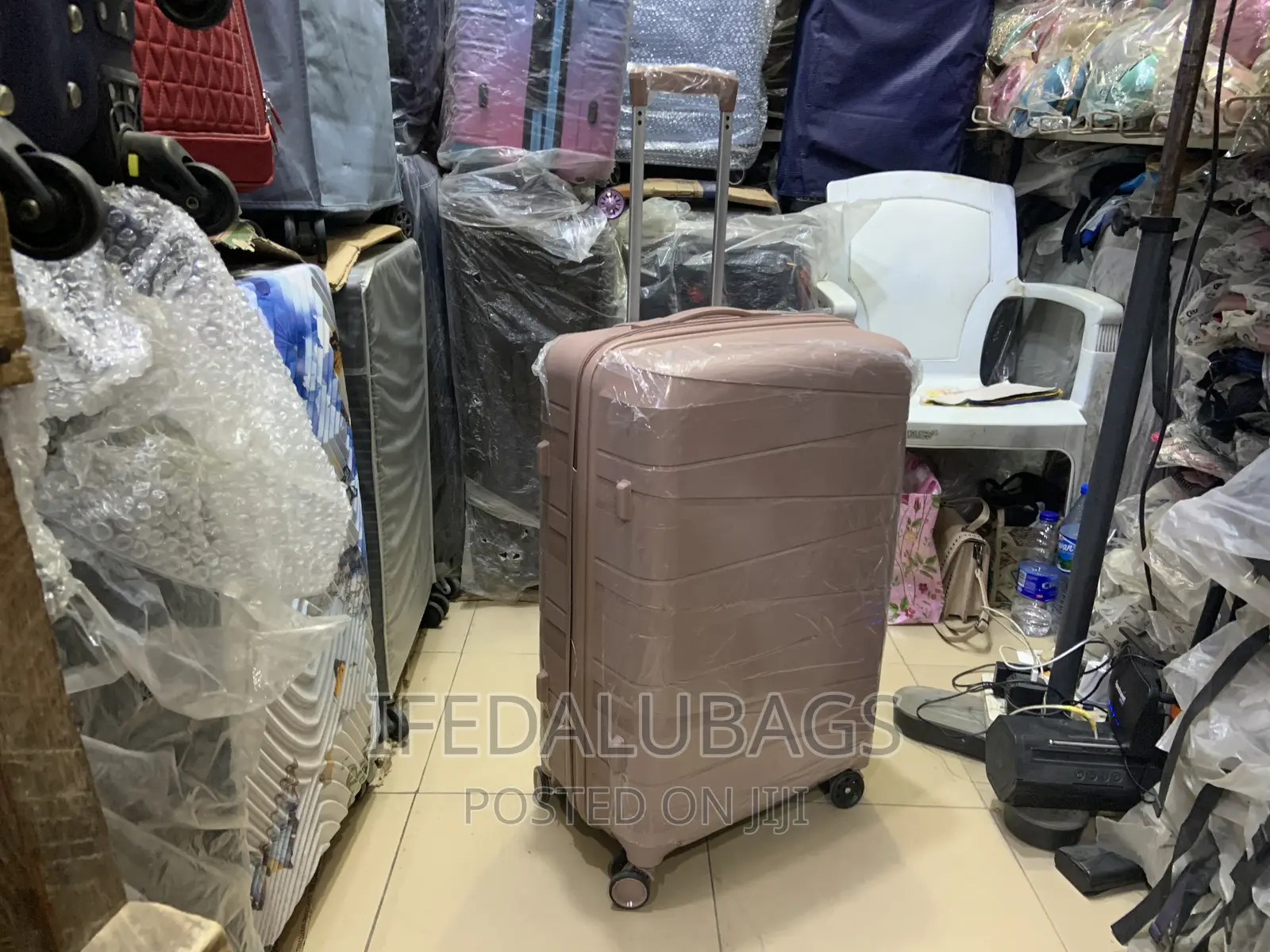 Medium Size Nude Colour Unbreakable Luggage