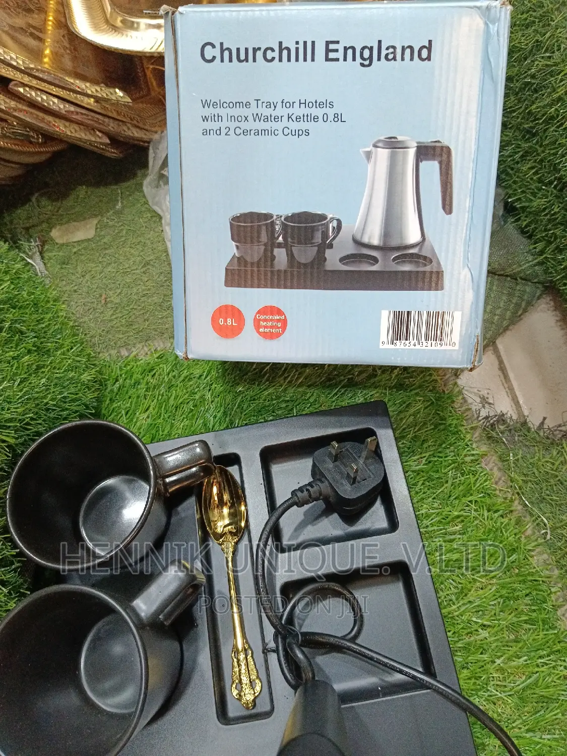 Churchill England Inox Hotel Electric Kettle 304 Tray Set