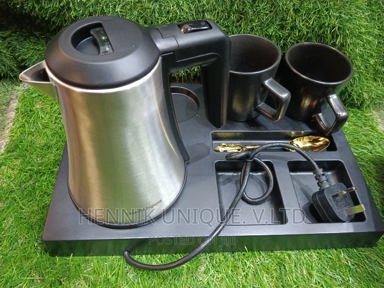 Churchill England Inox Hotel Electric Kettle 304 Tray Set