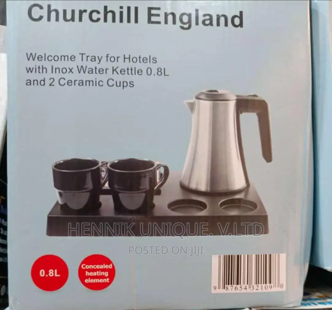 Churchill England Inox Hotel Electric Kettle 304 Tray Set