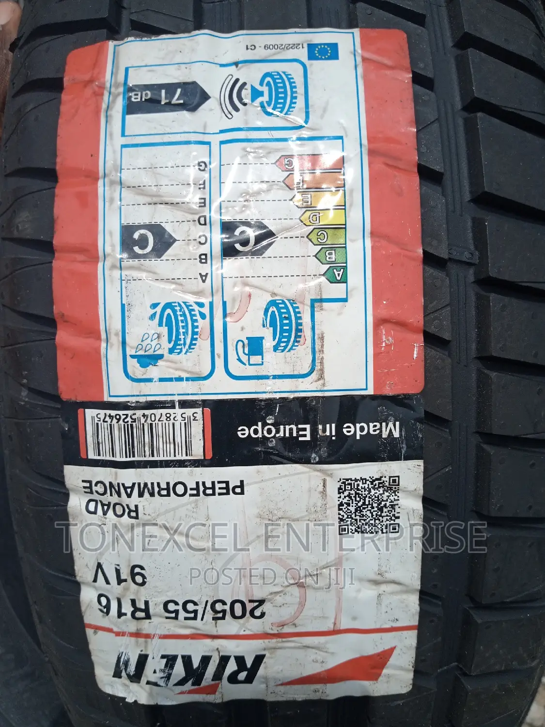 Riken 205/55/16 Made in Europe 2yrs Warranty