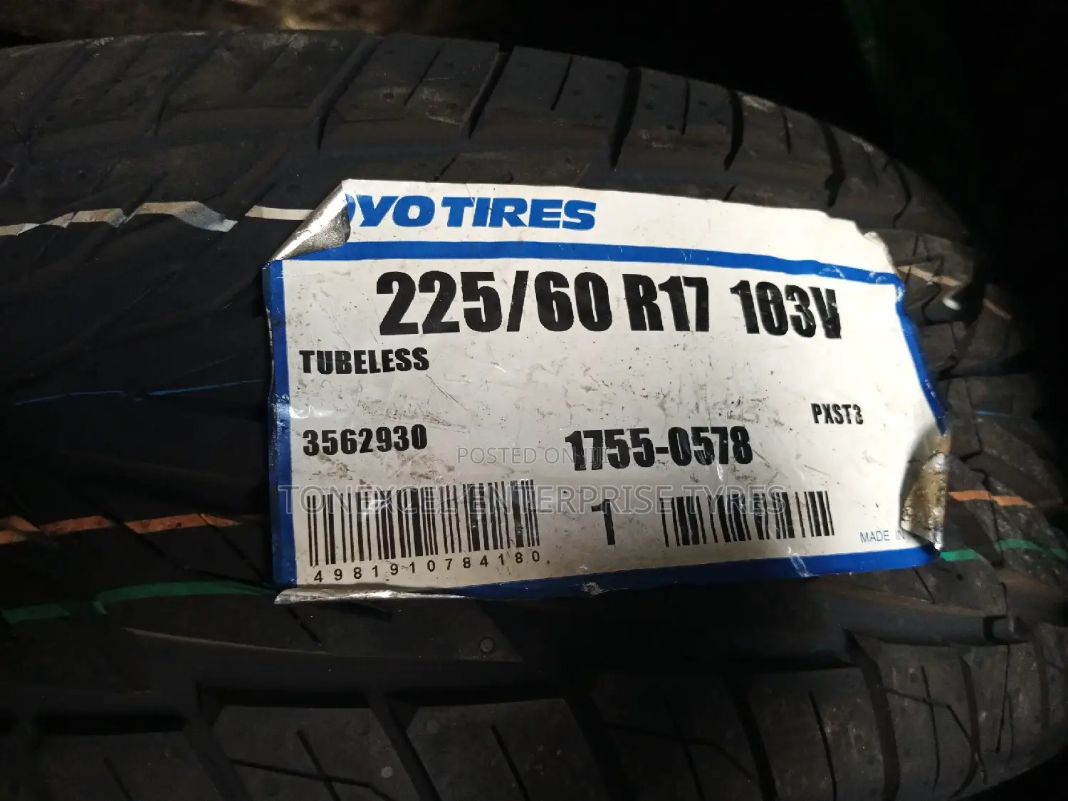 Toyo Japan 225/60/17 2yrs Warranty