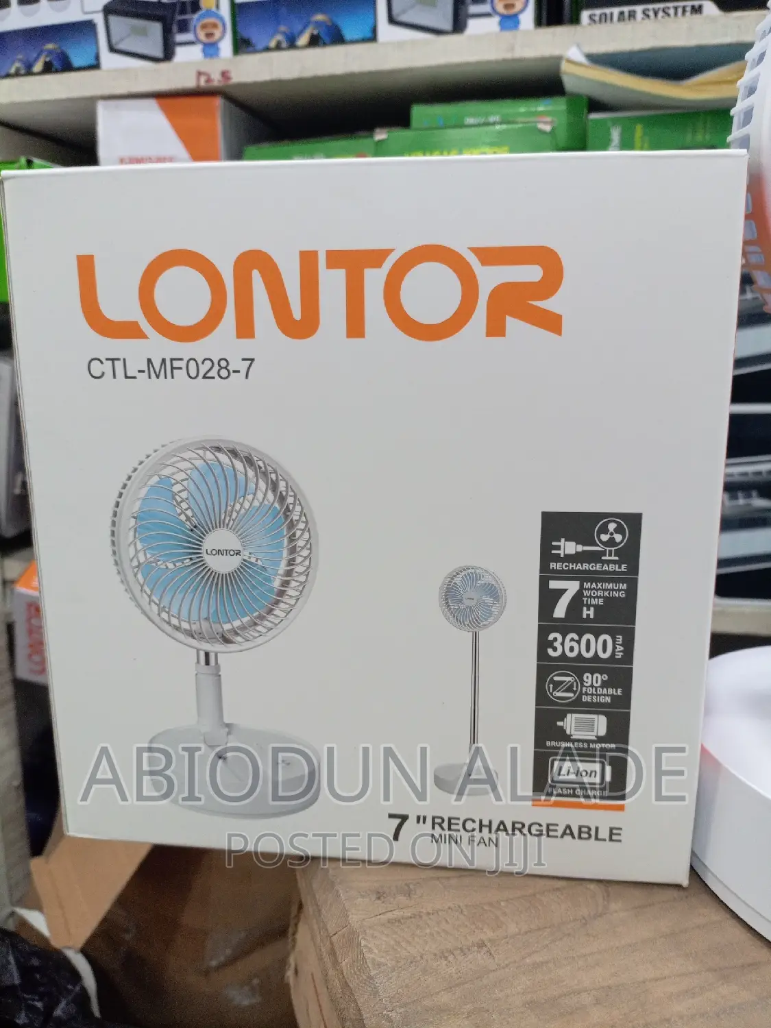7 Inches Lontor Foldable Fan