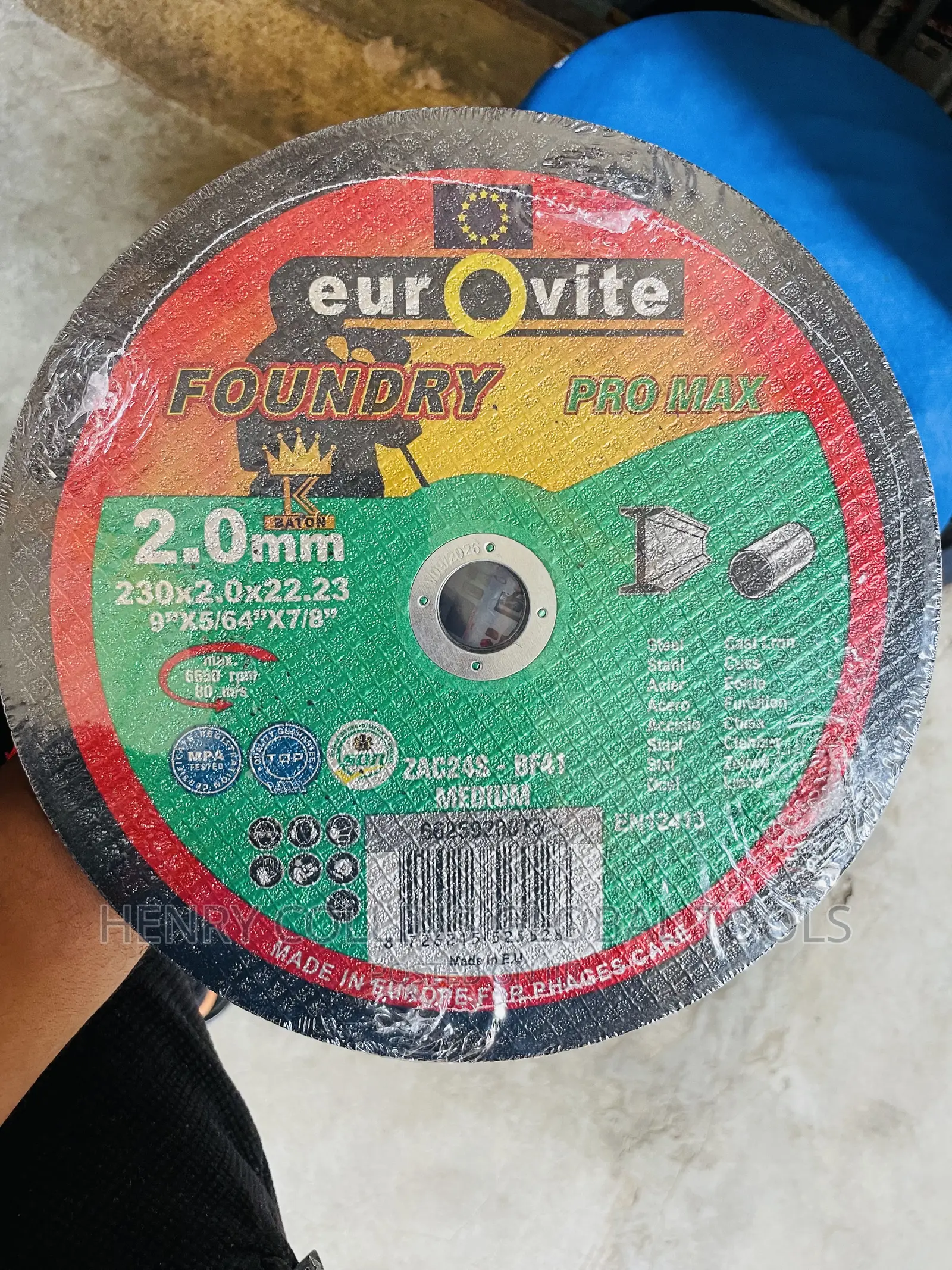 9” Eurovite Cutting Disc