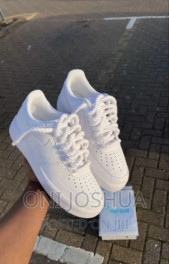 White Chunky Lace Sneakers
