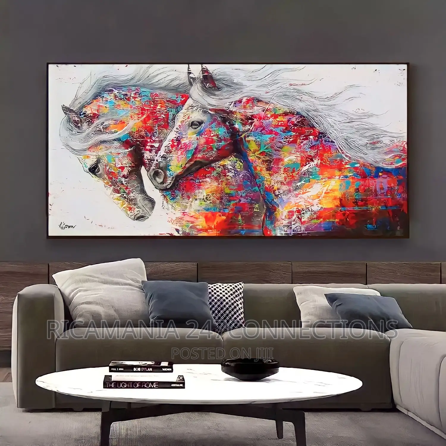 Rectangular Brown Horse Artwork Frame