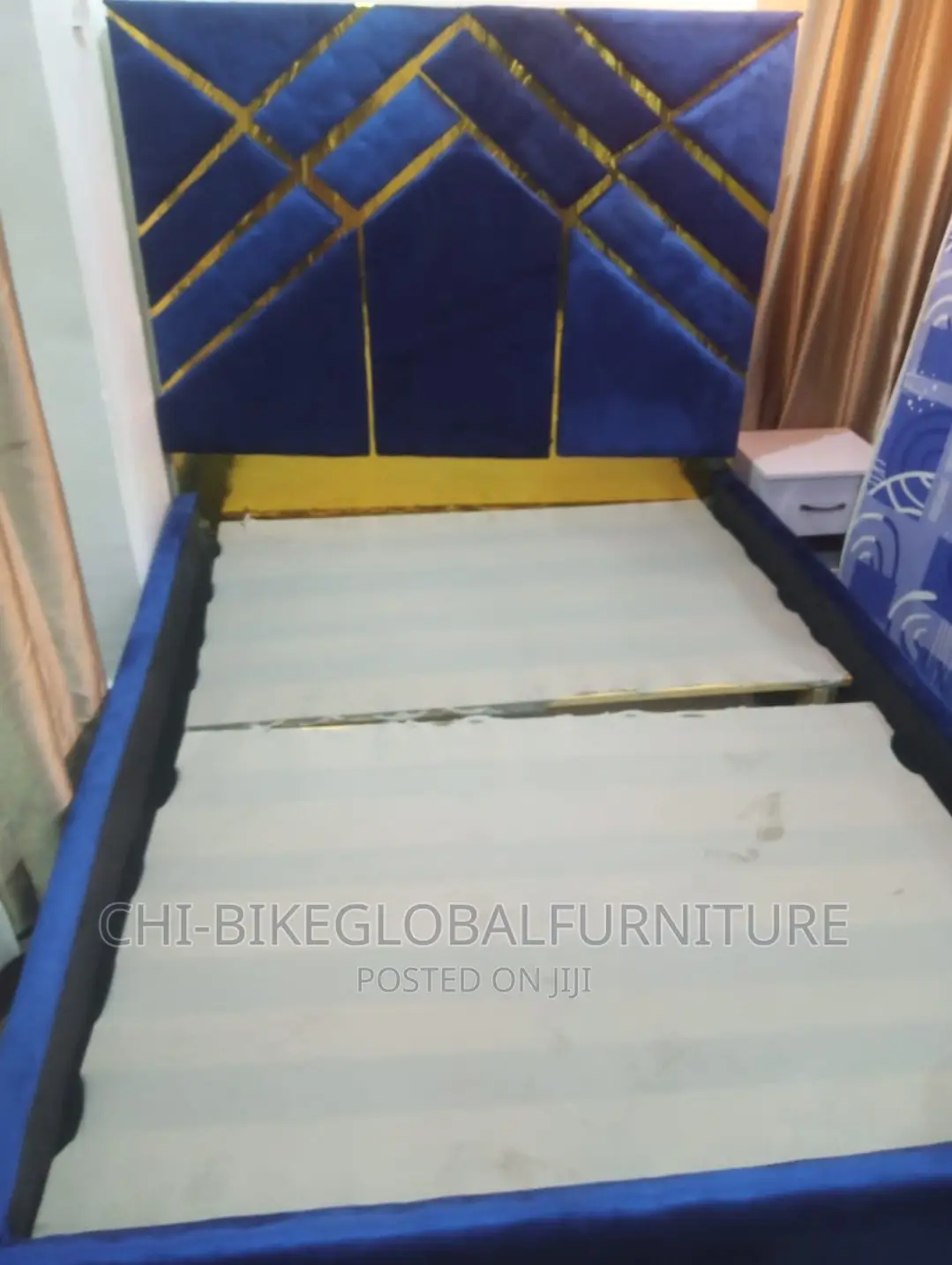 Luxurious High Back Padded Fabric Bed Frame 6by6 4.5by6 5by6