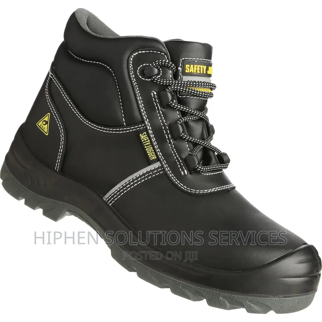 Mens Leather Safety Boots ANKLE Lace Steel Toe Cap Work