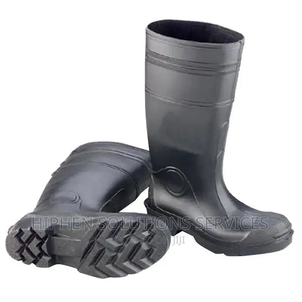 PVC Safety Gumboot For Men And Women Black
