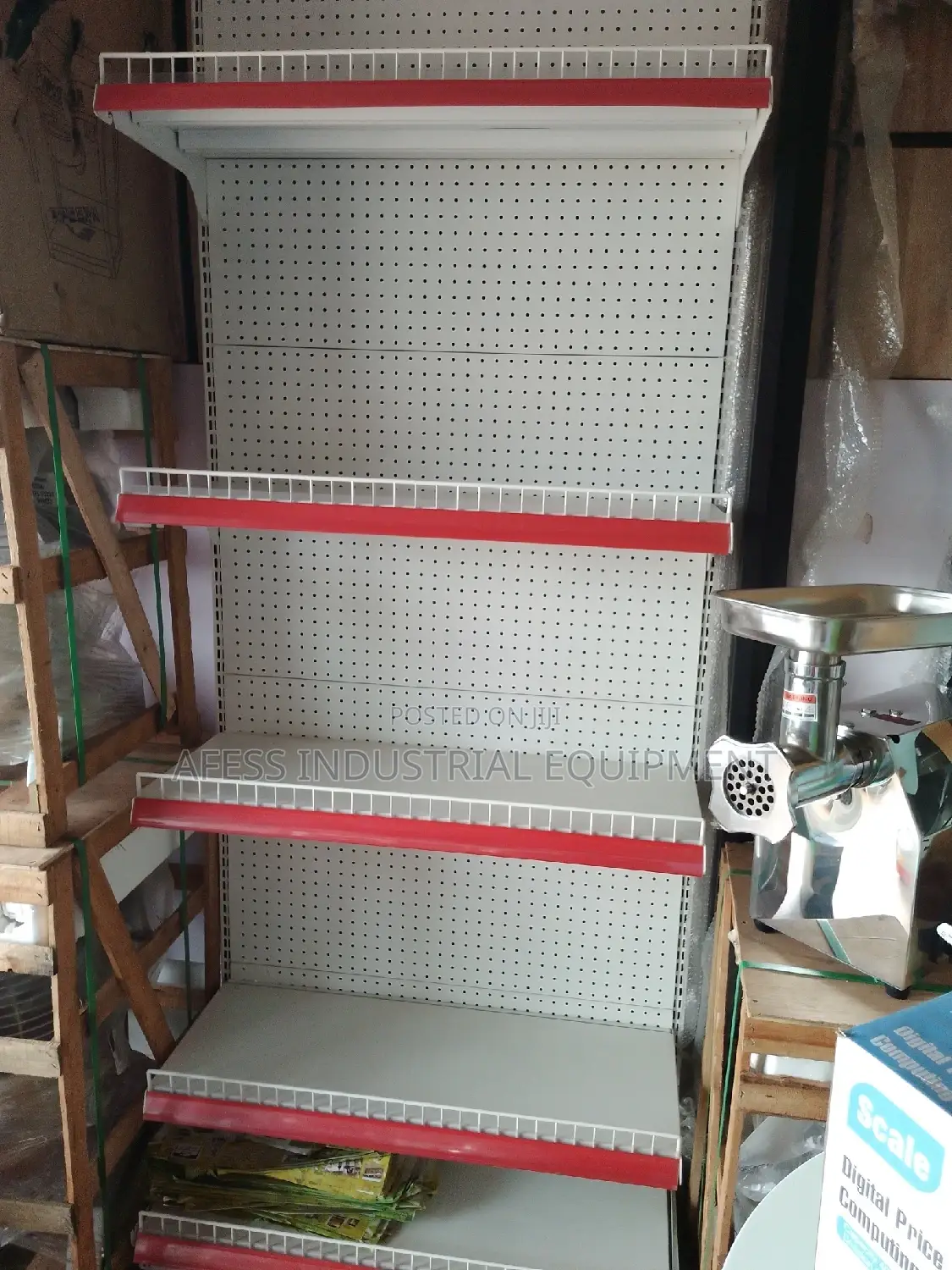 White Supermarket Shelf