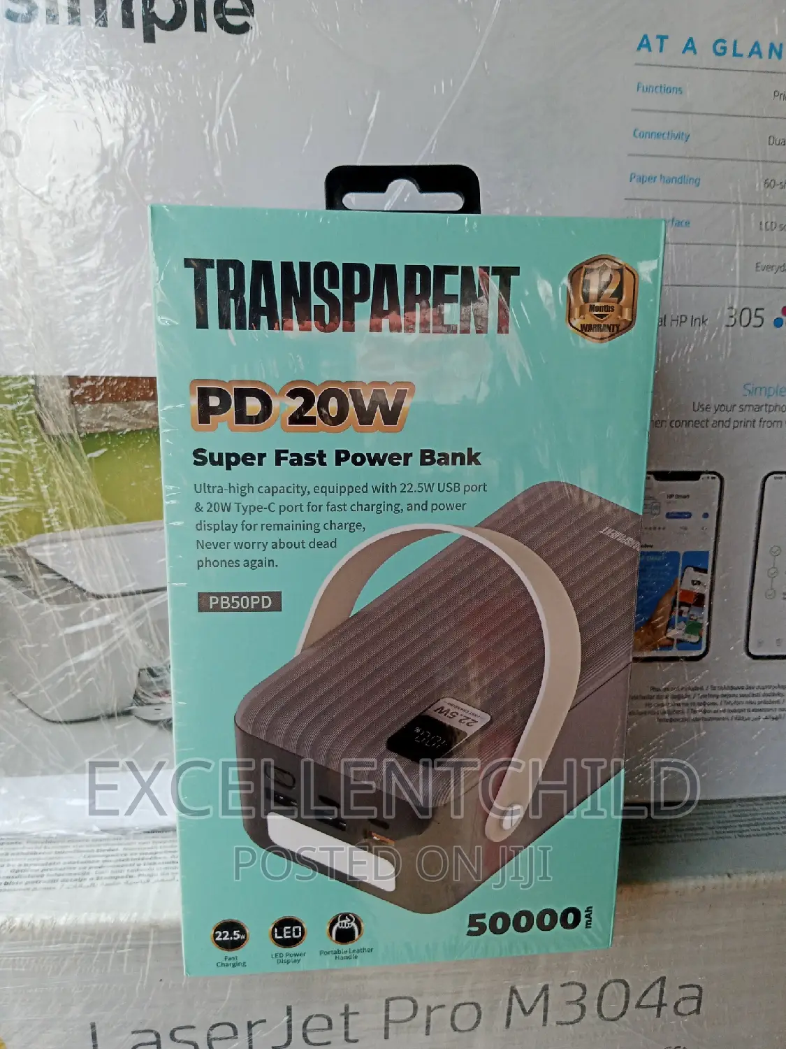 Transparent PB50 (50000 PD 20wpower Bank)
