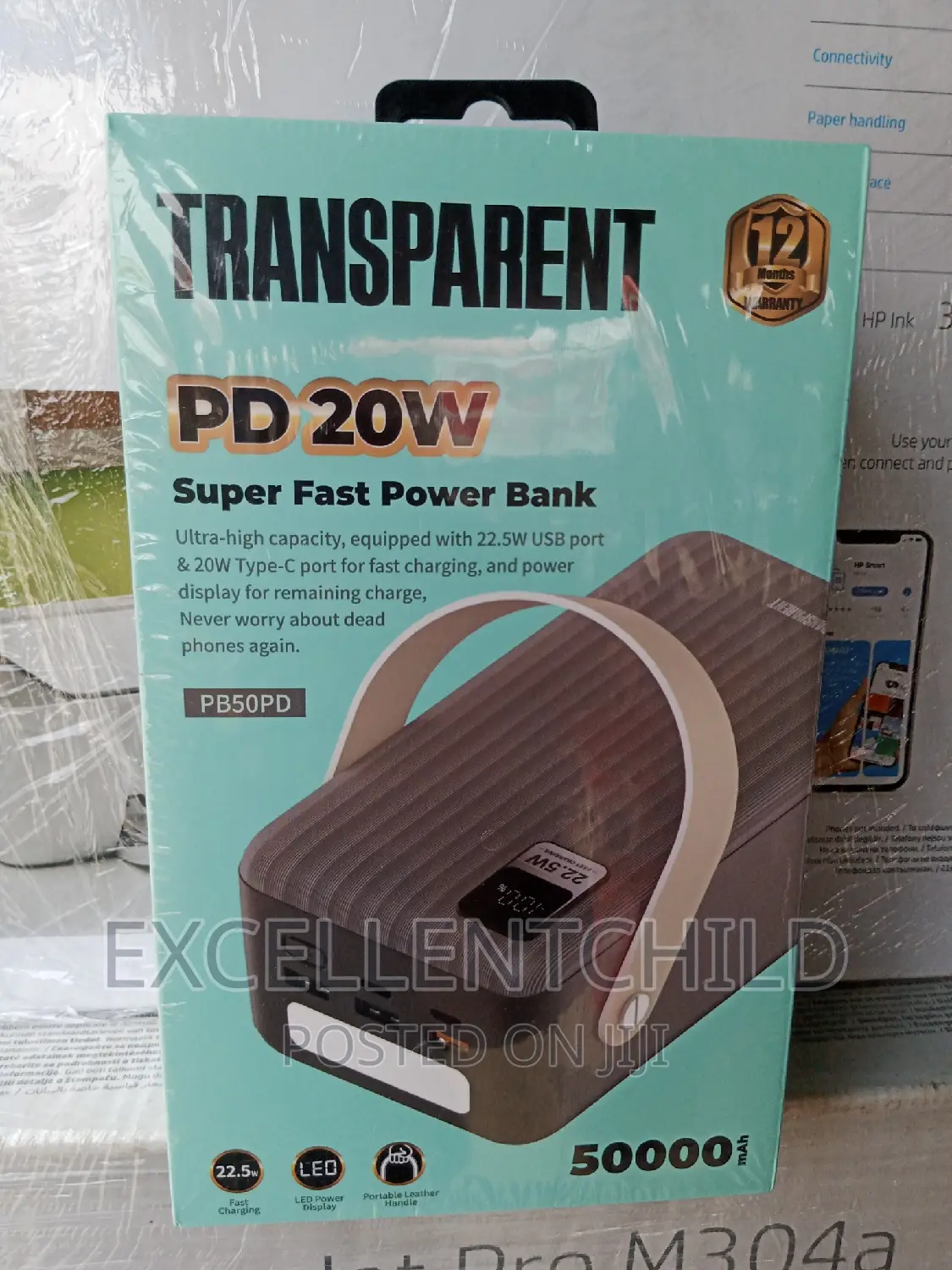 Transparent PB50 (50000 PD 20wpower Bank)