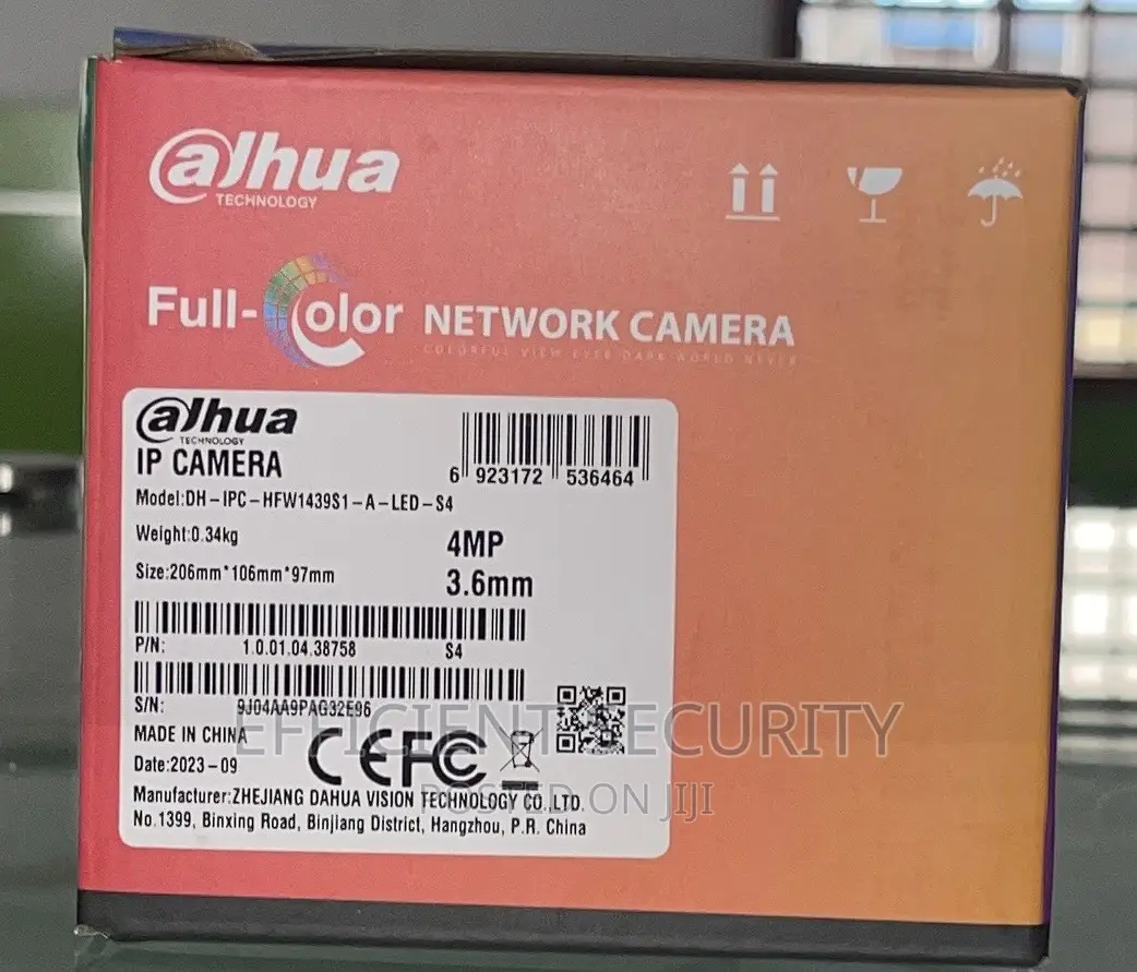 Dahua Full Color Network Camera, 4mp With Audio Outdoor