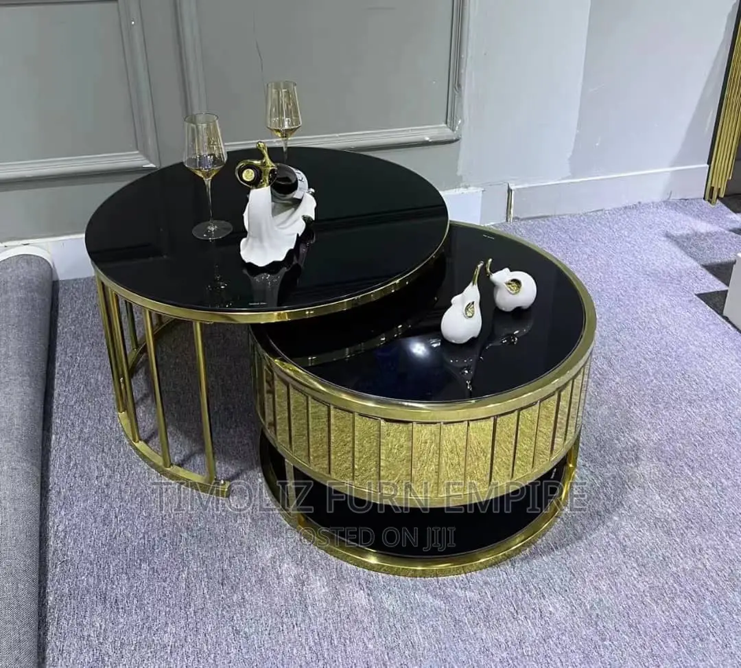 2 in 1 Extendable Marble Centre Table With Cabinet