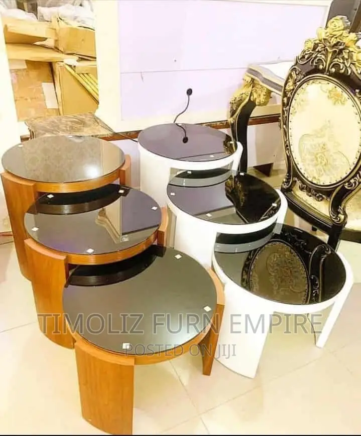 3-in-1 Extendable Wooden Side Stools With Tempered Glass