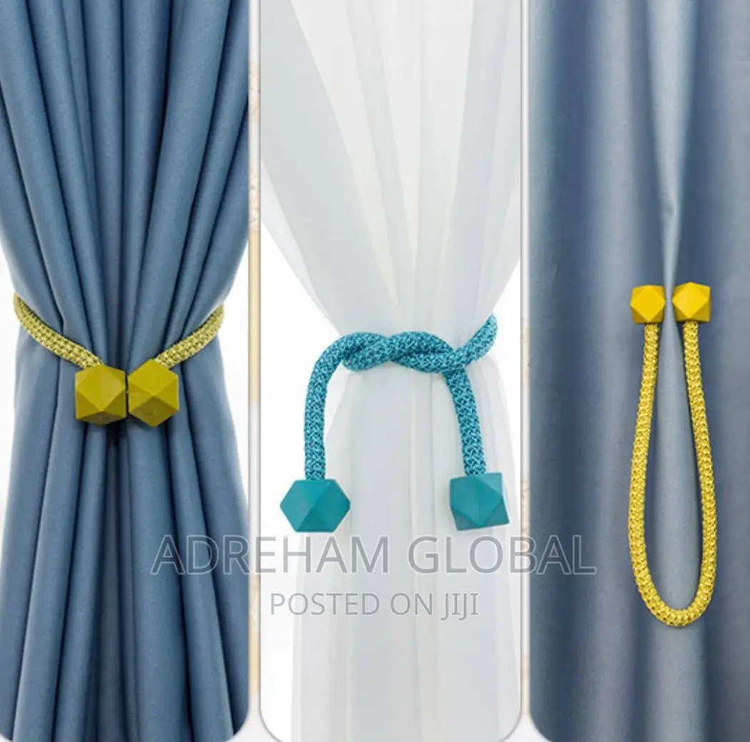 MAGNETIC  CURTAIN CLIP(2pc in a Pack) YELLOW, GOLD BLUE