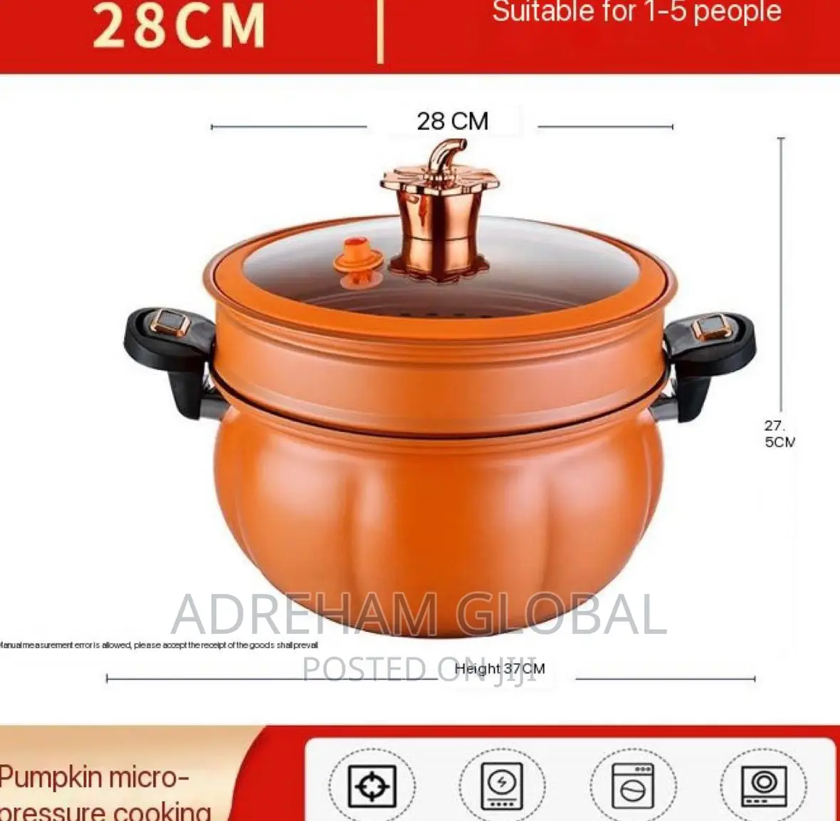 8L Micro-Pressure Spill Proof Nonstick Pot With Steamer