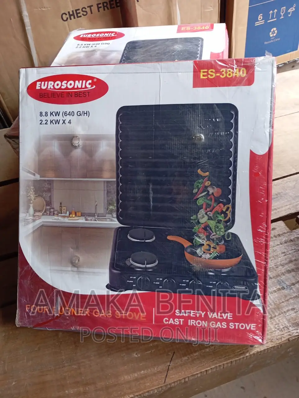 Eurosonic 4 Burner Table Top Gas Cooker