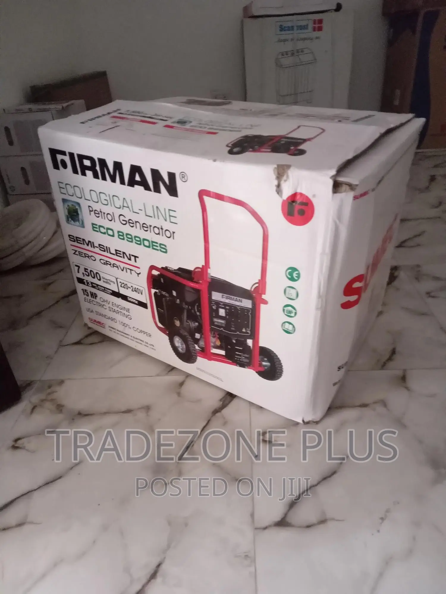 Original Firman-7.5kva Generator +Tyre