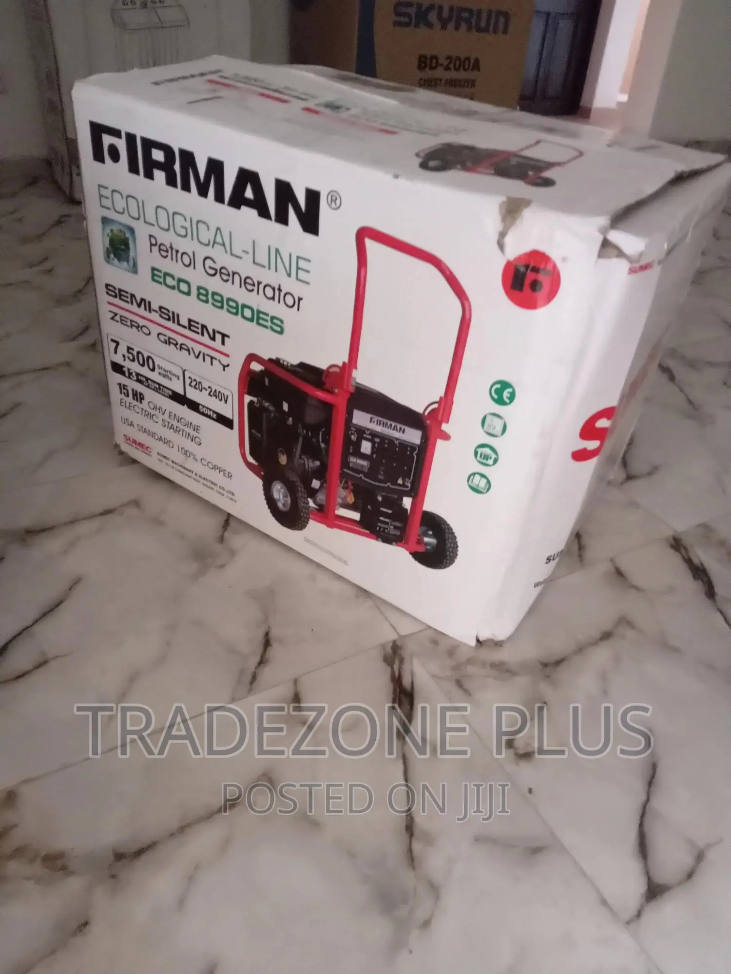Original 7.5kva Firman Generator With Key+Tyre