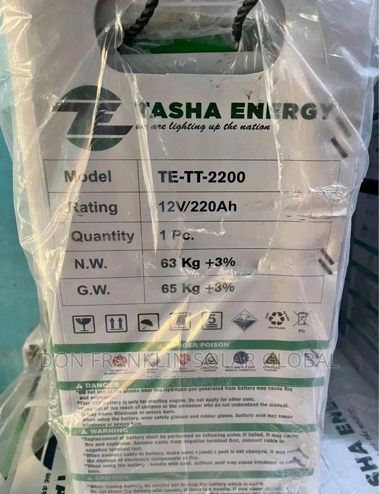 220ah Tasha Energy Solar Tubular Battery  Storage