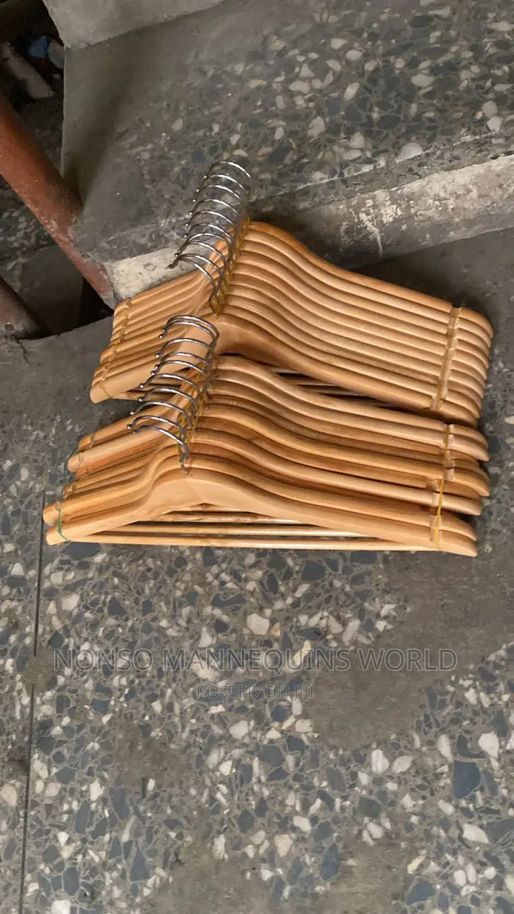 Neat Pairs of Wooden Hangers