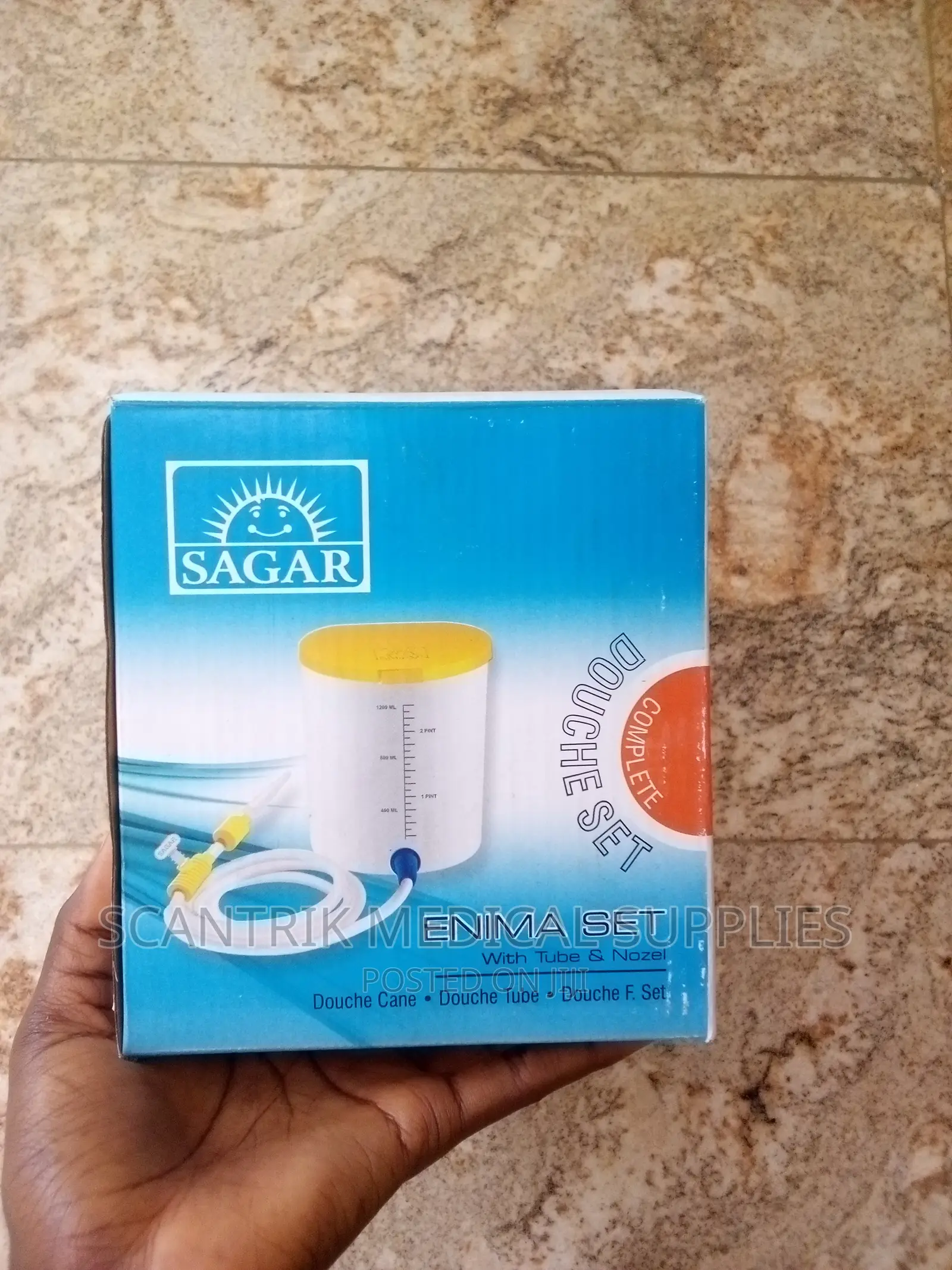 Plastic Enema Can Set, for Hospital Clinic