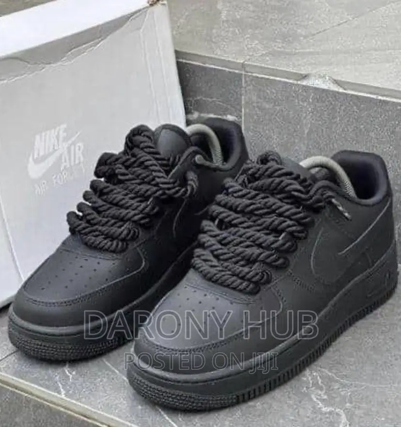 BEST Quality NIKE Air-force 1 Black SNEAKERS