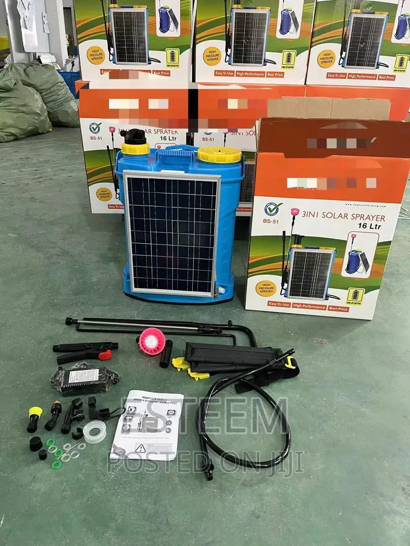 3in1solar Powered Rechargeable Battery Knapsack Sprayer -20l