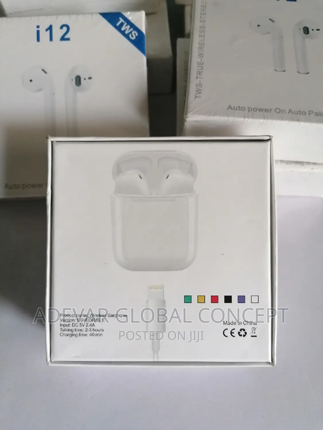 I12tws Bluetooth Earphone Earbuds Stereo Sound Touch Control