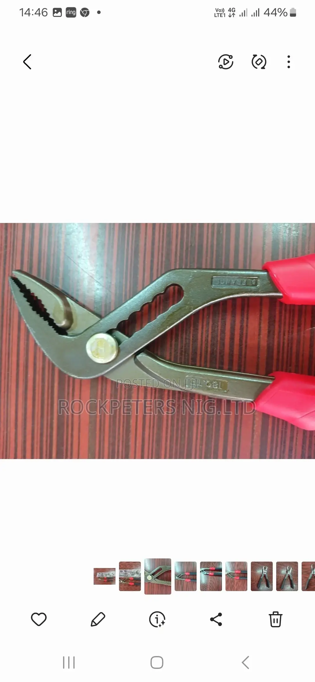 Facom High-Performance Multigrip Pliers 180.TE 180 Mm Long