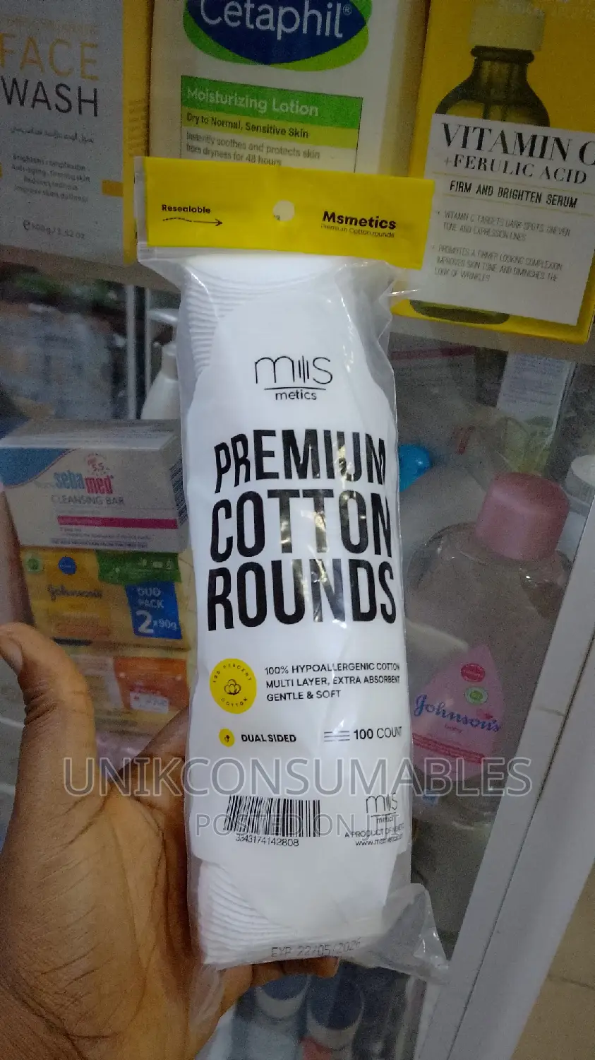 Premium Cotton Rounds Dual Sided 100 Count