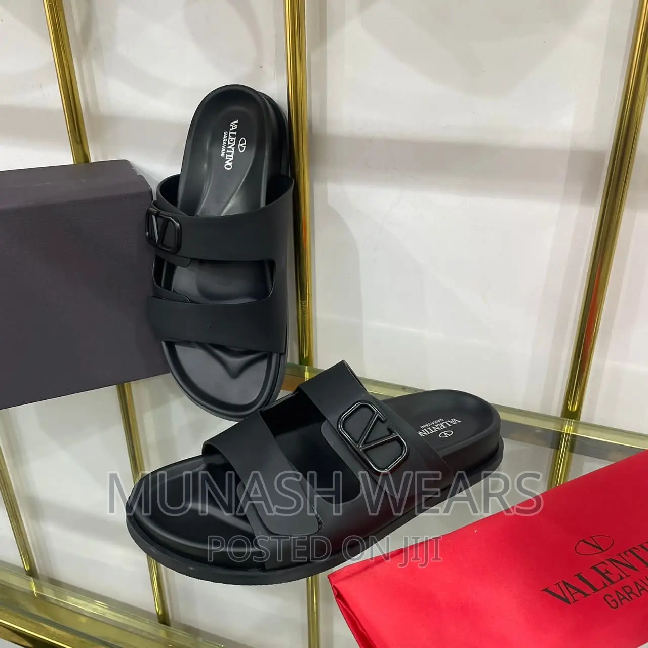 Lv, Hermes And Valentino Original Slipers