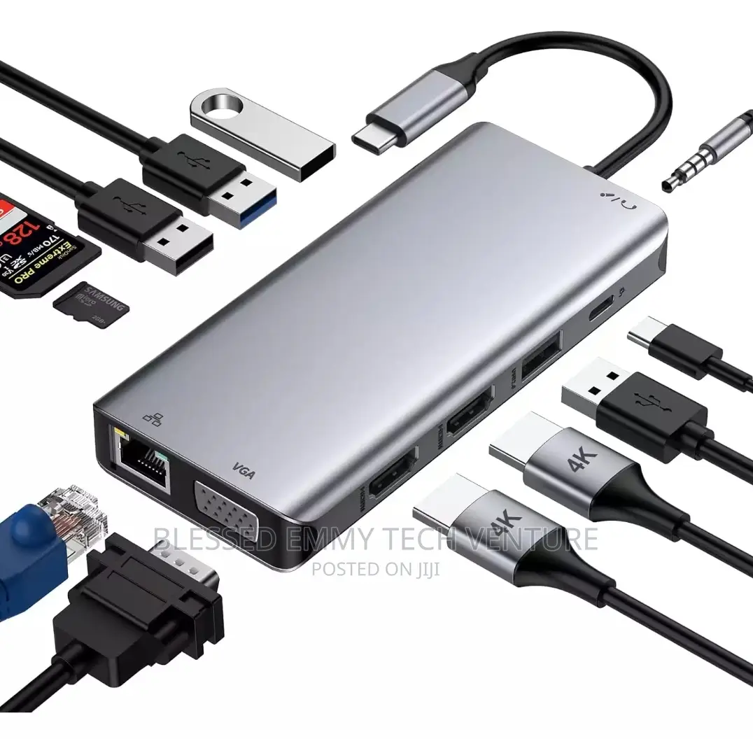 USB C Docking Station 12 IN 1 Dual at 60hz