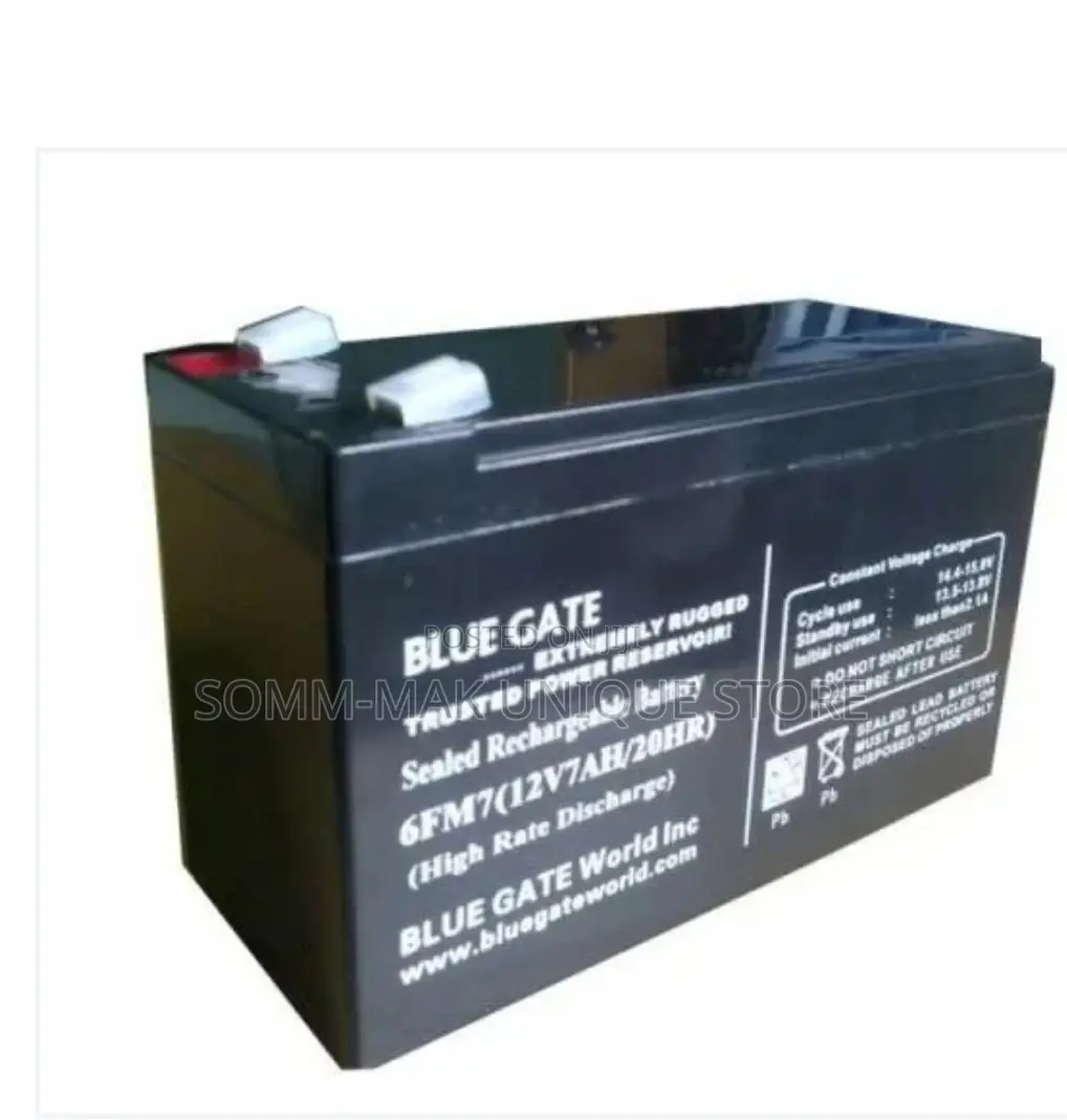 Blue Gate Genuine Ups Replacement Battery 12v/7ah - Black
