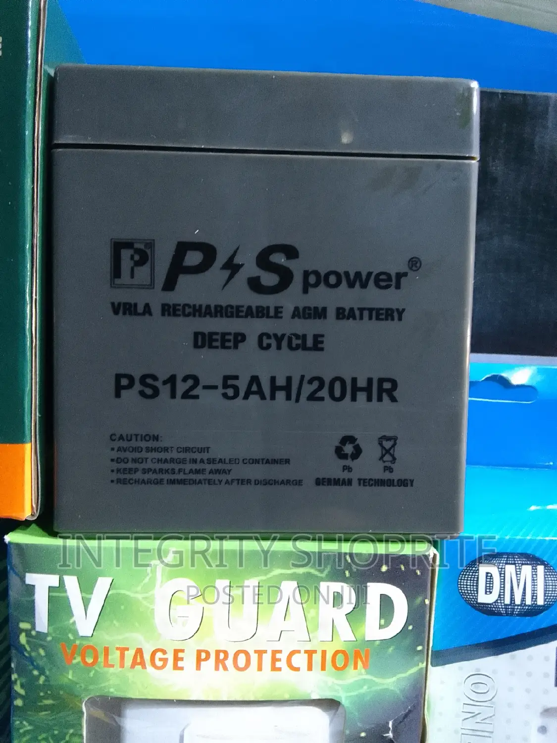 P S 12 -5ah -20hr Power Rechargeable Battery