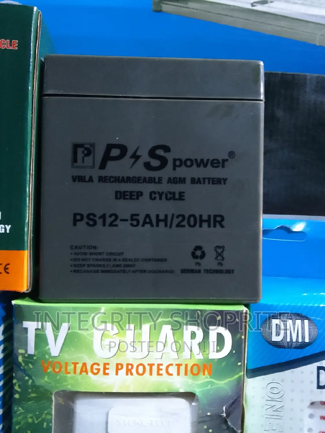 P S 12 -5ah -20hr Power Rechargeable Battery