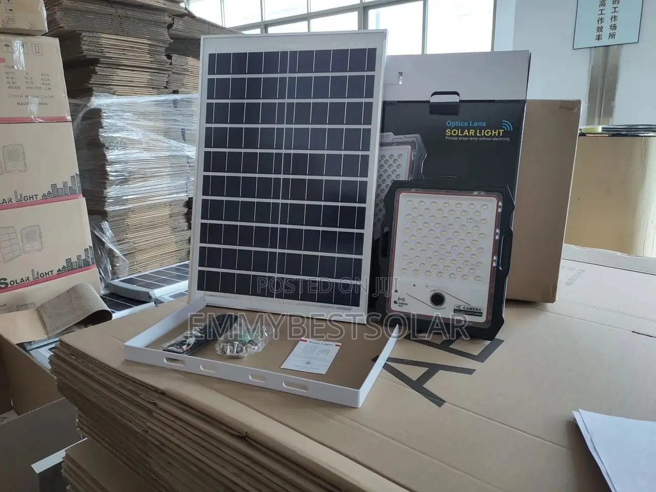 300w OPIC LENS Solar Camera Flood Light