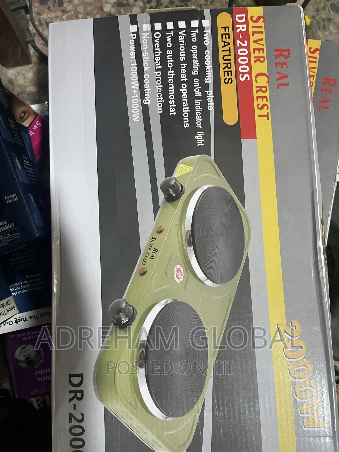 2000watt Royal Silver Crest Double Face Electric Hot Plate