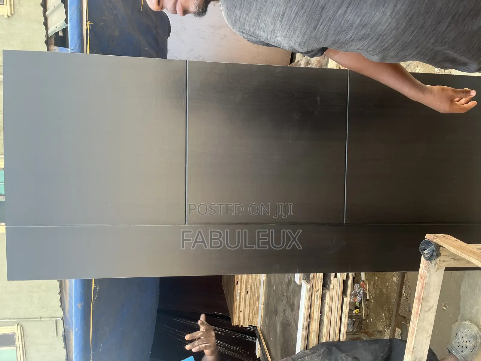 Grooved HDF Wenge Door With Frame and Architraves